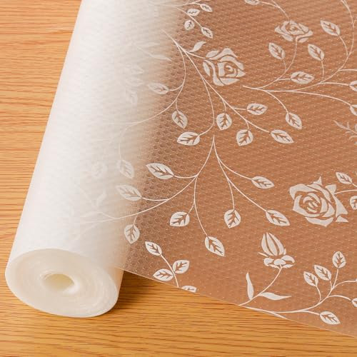 Cooyes Shelf Liner – Premium Non-Adhesive Cabinet & Drawer Liner for Kitchen – Waterproof Shelf Paper with Modern Pattern – Durable EVA Cabinet Mat – Easy to Cut （12 W x 240 L）