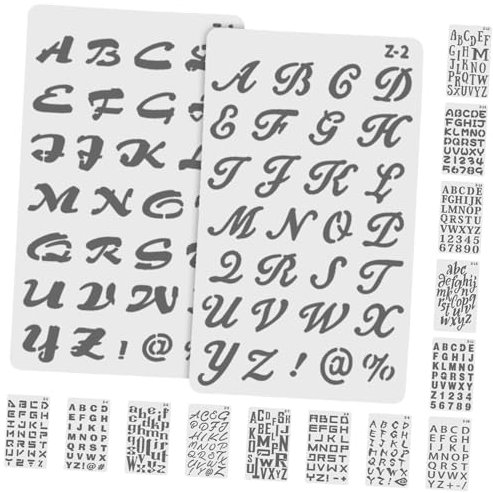 NUOBESTY 20stücke Wiederverwendbare Kunststoffbuchstabenschablonen Zum Malen Und Basteln Kleine Alphabet-schablonen Für Scrapbooking Und Journaling Schablonenvorlagen Zum Zeichnen