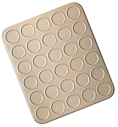 HVRFJXI Moules robustes pour macarons et biscuits - Facile à démouler - 30 cavités - Pour macarons et biscuits
