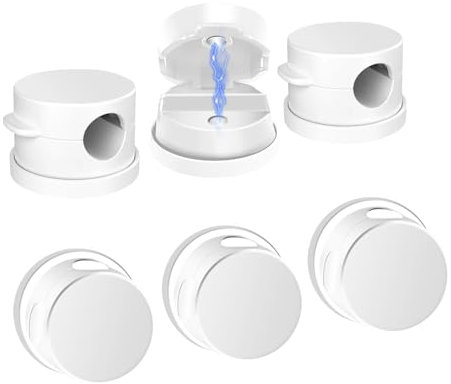 FT FUNTOR 6 Stück Magnetischer Kabelhalter Selbstklebend Kabel Organizer, Drehbar Kabelclips für Schreibtisch, Nachttisch, Auto, Wand, USB, Audio-Kabel (Weiß)
