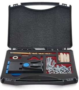 BSD Kit per Connessioni Invisibili con Viti per Legno - Dima, Punta HSS e Tasselli in Faggio per Unioni Precise e Scomparse