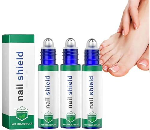 Nailshield Toe Nail Stick,Monsalife Nail Shield Stick,Nail Repair Stick,Nail Care Roller Balls,Gel Nail Remover,Natural Nail Strengthener For Damaged Nails (3Pcs)
