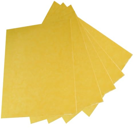 Epoxiisoleringsskiva - Elektrisk isoleringsskiva av kvalitet 3240 for industriella maskiner, 0,3 mm tjocklek, gul(25cmx25cm 5pcs)