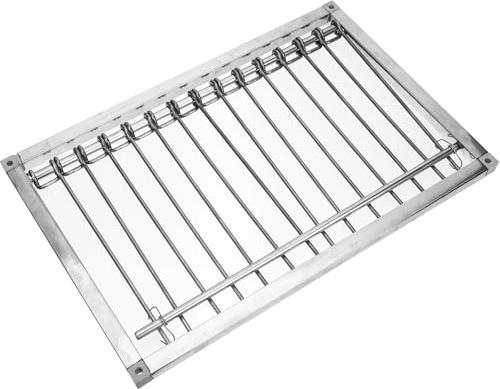 GOOHOCHY Puerta para Jaula de Pájaros de Acero Inoxidable de 39 CM para Palomares y Suministros de Aves de Carreras