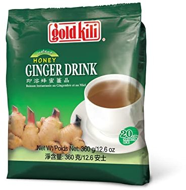 Gold Kili Instant Honey Ginger Drink 360g (20 Sachets),packaging may vary