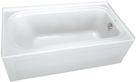 PROFLO PFS7236LSK Hillsboro 72 x 36 Three Wall Alcove Acrylic Soaking Tub with Left Drain and Overflow - White