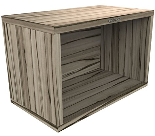 Zomo VS-Box 7/100 Vinyl Aufbewahrung für 100-120 Singles - 7 Zoll - 360 x 200 x 230 mm - Zebrano - MDF Holz - Schallplatten Aufbewahrungsbox