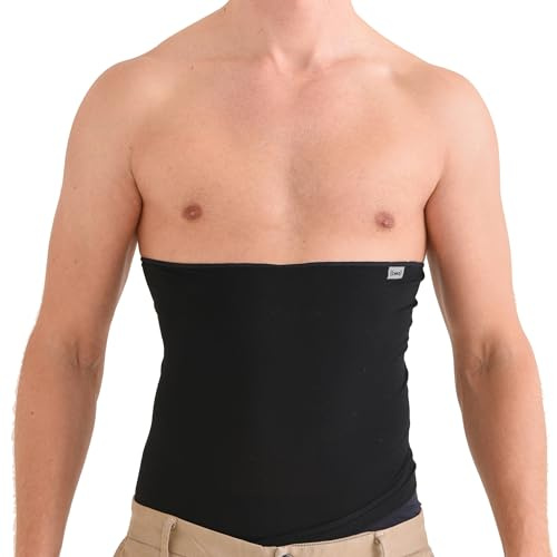 CHARM Unisex Thermal Belly Band Haramaki, Black