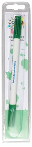 COLOUR SPLASH Edible Food Colouring Pen, Dual Tip Icing Pens, Food-Safe Paint Markers for Writing Messages & Drawing on Cakes & Cupcakes, Colourful & Easy to Use - Green 2ml