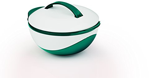 TV Unser Original 09711 Gourmetmaxx Thermoschüssel metallic/Kunststoff, 400 ml, 17 x 14,30 x 11 cm, smaragdgrün/weiß