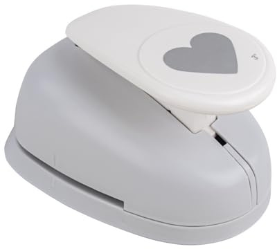 Rayher Hobby 69099000 Motivstanzer Herz, ø 7,5 cm- 3 Zoll, geeignet für Papier/Karton bis zu 200g/m², Orange