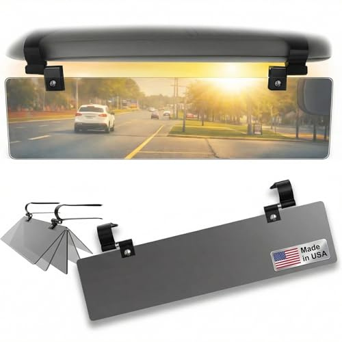 Glare Guard Polarized Car Visor Extender, Automatic Anti-Glare Sun Visor Extender for Car Protects from Glare & UV Rays, Snow Blindness, Universal 14 x 3.25 Blocker Fits Cars, Trucks & SUVs