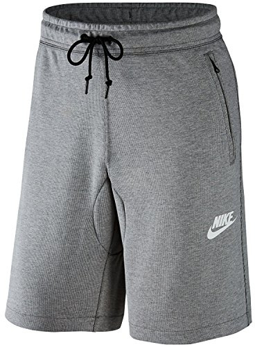 Nike Men's AV15 Fleece Sweat Shorts - Dark Grey Heather/Black, Small