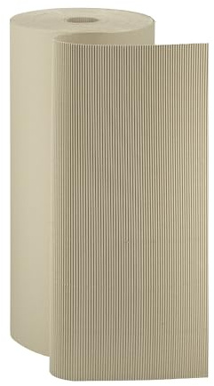IMBALLAGGI 2000 - Rotolo Cartone Ondulato Avana 100cmx50m Ideale come Cartoni per Traslochi e Imballaggio per Spedizioni, Mascheratura e Protezione, Carta Spessa Pacchi Eco Resistente Antiurto 250g/mq