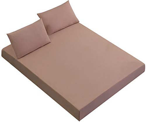 GODGETS Proteggi Materasso Antiacaro Impermeabile e Traspirante,Cammello,200x220x30 CM