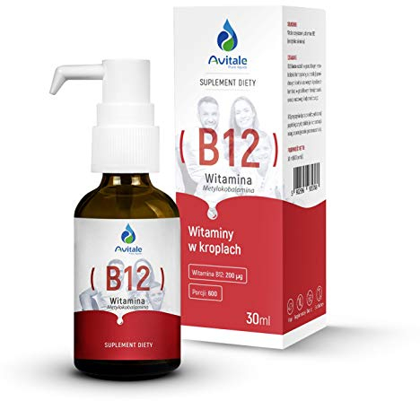 Avitale - Vitamin B12 (Methylcobalamin) - Widerstandsfähigkeit - Gedächtnis - Konzentration - Nahrungsergänzungsmittel - 30ml Tropfen (600 Portionen)