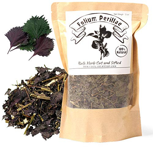 EidolonGreen [China Medicinal Herb] Perilla Frutescens (Perillae Folium/Zisuye/紫苏叶/자소엽) Dried Loose Leaves (3 Ounce (Pack of 1))