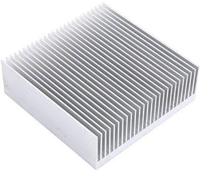 Awxlumv Aluminum 80mm Heat Sink 3.15x3.15x1inch/ 80x80x27mm Heatsink Large Radiator Circuit Board Cooling Cooler 26 Fins for LED, Power High Fans - Sliver