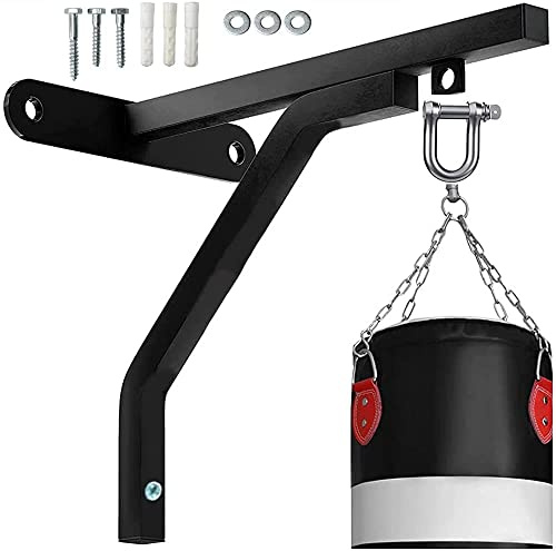 Wandhalterung für Fitness, Boxen, MMA, 45,7 cm, robuste Stahlhalterung, Hängeständer, Wandhalterung, Fitnesstaschen-Aufhänger, hält bis zu 100 kg