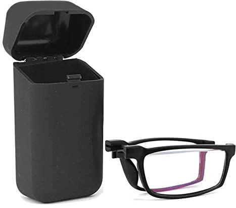Viseng Anti-Blu-ray Pliable Hommes et Femmes Lunettes de Lecture Avec Tige Télescopique Portable Mode Ultra-Léger Boîte Élastique +2.5