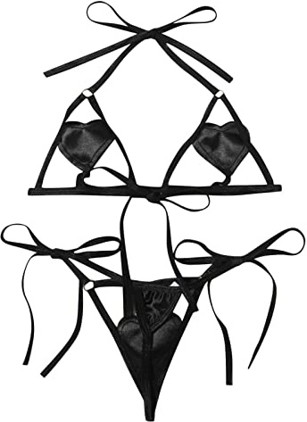 HOTSO Femme Sexy Soutiens-Gorge à Broder à Pousser vers Le Haut pour Les et Faire Monter Dentelle Bras Ensemble Dentelle Jarretières Culotte G-String Babydoll Culotte 2 Piece