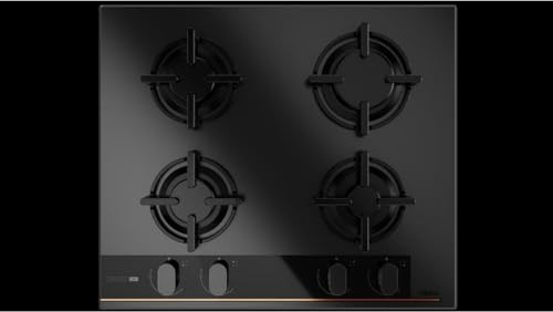 TEKA Placa de Gas Cristal on Glass 60 cm, 4 Fuegos, Control Mecánico Frontal, Autoignition, Acabado Exclusivo Negro Mate, Gas Infinity G1. Edición especial de Italdesign Giugiaro GBC 64 G1
