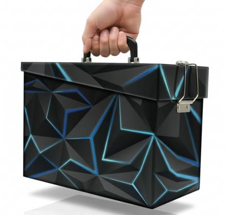 Tin Storage Box decorative accessories. Cool abstract-style keepsake, medicine treasure snack and stash box. Store small bits & bobs. Great novelty gift for men and women Dad’s stuff home storage.