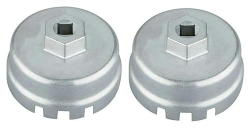 2pcs Ölfilterkappenschlüssel 65mm/14-kant Ölfilterschlüssel zum Auto Ölfilter Wechsel für Toyota,für Lexus,für Camry, für RAV4, für Highlander, etc. Ölfilterschlüssel | 14-kant | Ø 65 mm,für Toyota