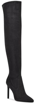 Nine West Botas Tacy 3 de piel sintética para mujer, Negro -, 37.5 EU