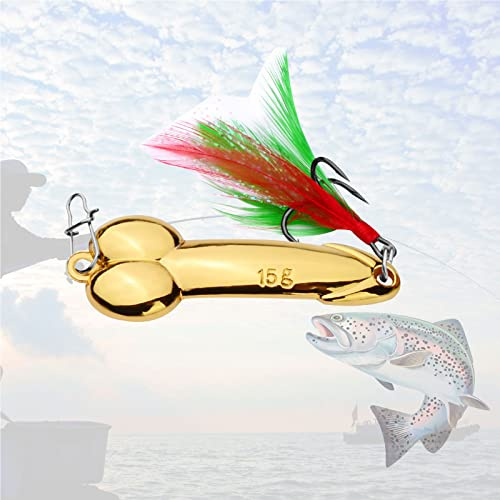 Enjoyard Cadeau de Pêcheur Farceur,Leurre Peche Hamecon Peche 15g, Accessoires de Pêche pour Eau Douce et Eau salée Articles,Cadeau pour Homme pour la Saint-Valentin