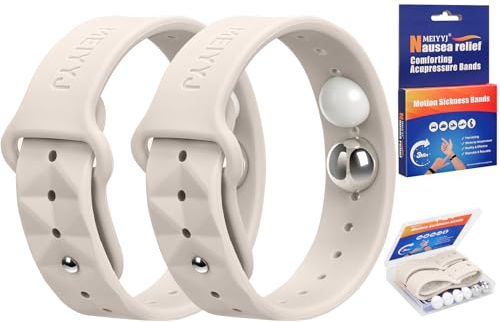 MEIYYJ Travel Sickness Bands for Adults and Kid Adjustable Acupressure Anti Nausea Wristbands for Motion & Morning Sickness Relief Bands for Pregnant Wowen Natural Relief of Nausea-Star Light