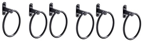 HandtuchstangeStück Handtuchhaken für den Schrank, Handtuchring aus Metall, dekorative Haken, schwarze S-Haken aus Metall, Handtuchring aus Aluminium, Handtuchhalter zum Aufhängen, Papierhan