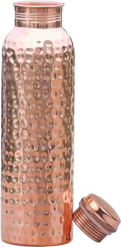 99,76 % ~ 100 % reine Vesla-Kupfer-Wasserflasche zum Trinken, Kupferflasche, Kupfer-Geschenke für Ihn, Kupfer-Wasserflaschen, Kupferbecher zum Trinken, ayurvedische Tassenutensilien aus reinem Kupfer,