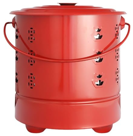 Feuerkorb, Feuertonne Für den Garten, Metalltonne for Verbrennen Mit Innenhalterung und Tragegriff, feuerfass for Holz, Müll, Laub, Pappe