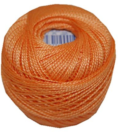 PERLOVKA Kreuzstichgarn Baumwolle Perlgarn 10g 85m orange (2182)