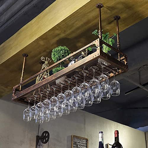 Deckenverzierung Deckenregal Decken-Weinglasregal, Weinregal aus Metall, 11,8-23,6 Zoll, höhenverstellbarer hängender Weinflaschenhalter, schwarzer Wand-Weinglashalter für Bar, Restaurants, Küche
