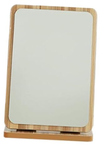 Healeved Großer Holz Klappspiegel Schminkspiegel Kosmetikspiegel Schreibtischspiegel Klappbarer Spiegel Make-up Spiegel Große Spiegelfläche