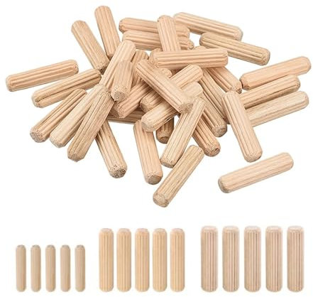 Chevilles en bois, goupilles de cheville, Goupilles de tiroir d'armoire, extrémités rondes cannelées biseautées, goupilles de cheville artisanales en bois, tige de fixation de meubles, goupille de che