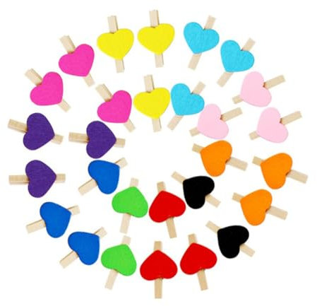 Cabilock 100stücke Holzclips DIY Fotoclip Aus Holz Cartoon-Clips Als Bilderclips Holz-fotoclips Als Klemme Für Fotokollagen Bastelarbeiten Und Dekoration