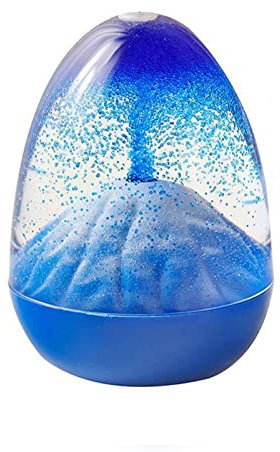 Timer a clessidra liquida in uovo vulcano, clessidra movimento liquido di eruzioni vulcaniche uovo con base, giocattolo sensoriale liquido movimento timer Bubbler Fidget Toy Deco per casa ufficio