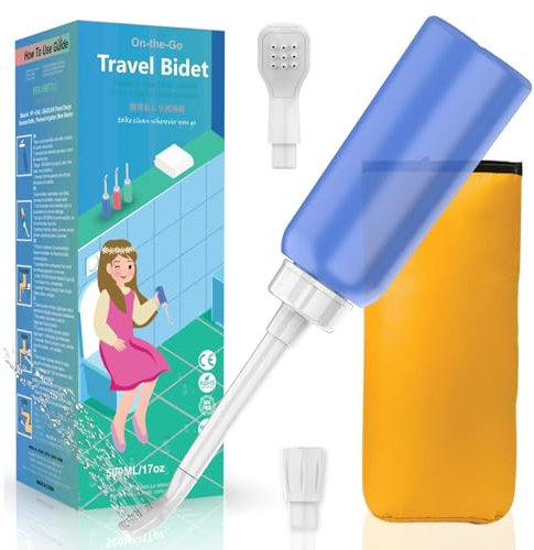 Giural Per Bottle, Intimdusche Wochenbett, Po Dusche Portable Bidet, Intimdusche Für Damen, Tragbare Flasche Für Sanfte Hygiene Nach Der Geburt, Reisetasche,Blau
