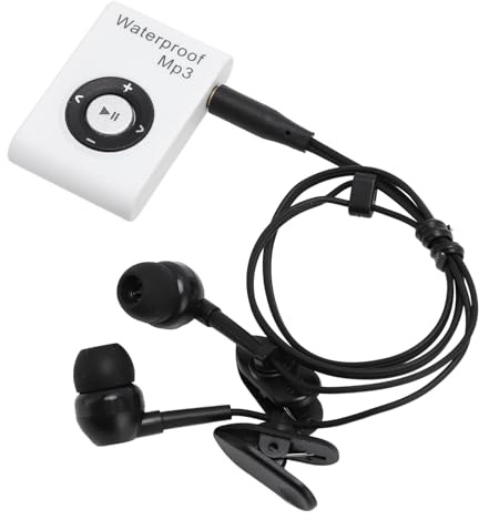 Schwimmen MP3 -Player, 8 GB HiFi Lustless Sound Unterwasser -MP3 -Player, wasserdichte Musikplayer mit Kopfhörern Zum Schwimmen und Joggen Laufen (White)