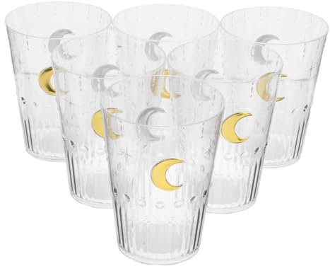 DECHOUS 6pezzi Bicchieri Plastica Riutilizzabili Impilabili Con Bicchieri Tumbler Impilabili Infrangibili Per Feste Compleanni Matrimoni Uso Quotidiano