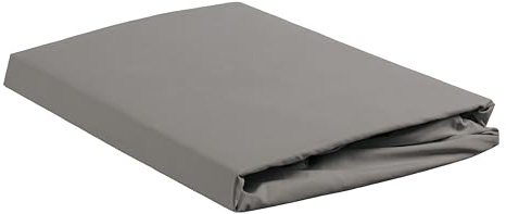Ambiante Baumwolle - Spannbettlaken für Topper mit Split - 200x220 - Grau