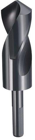 sourcing map Foret de 31,5 mm à tige réduite de 1,27 cm, 3 plats, en acier rapide 4241, pointe standard à 118°, pour plastique, bois, cuivre, aluminium, fer, métal souple moyen