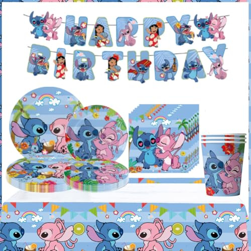Farbe Partygeschirr Set,Party Supplies Geburtstag mit Teller Becher Servietten,Party Geschirr für Geburtstag Deko
