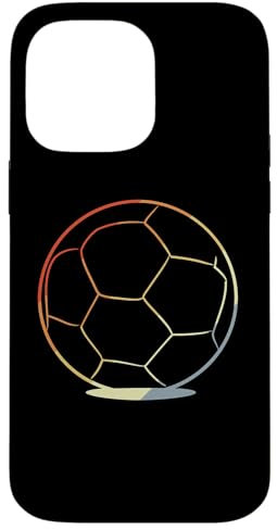 Oldschool Soccer Ball Line Art Football Pitch Coque pour iPhone 14 Pro Max
