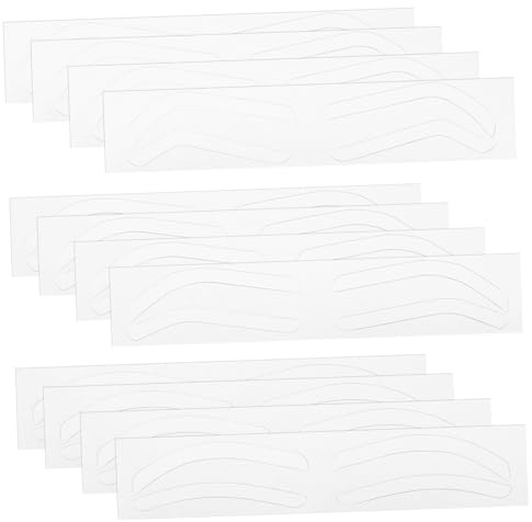 Gatuida 12feuilles Kit De Pochoirs Pour Sourcils Modèles Autocollants Pour Sourcils Ruban De Modelage Jetable