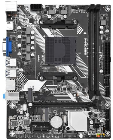 Fangxuee Carte Mère B550M-K pour Processeur Socket AM4 avec 2 Emplacements DDR4, 6 Ports USB 2.0, 6 Ports USB 3.0, 3.0, RTL8111H, Format Micro ATX pour Ordinateur de Bureau.