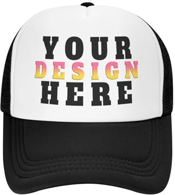 HWFOI Personalisierte Baseball Caps mit Text Logo Foto - Personalisierte Baseballkappe für Herren und Damen - Maßgeschneiderter Hut - mütze selber gestalten